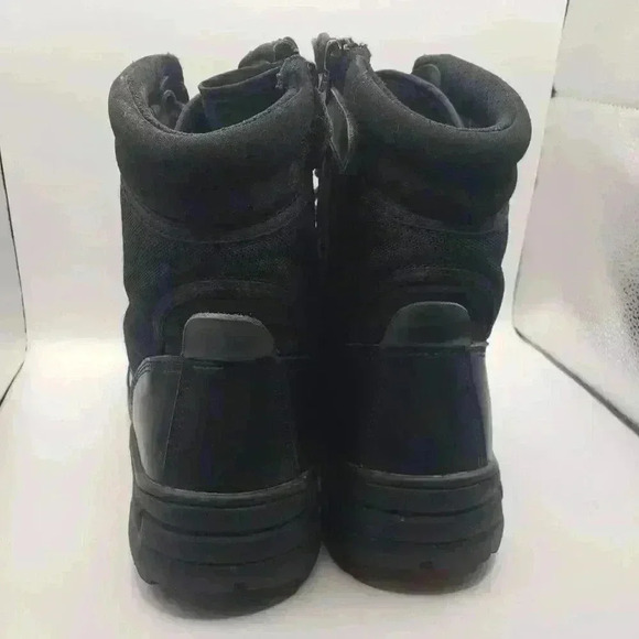 NORTIV 8 Men's Military Tactical Work Boots Side Zip Leather Combat Boots sz 7.5 - Picture 3 of 6